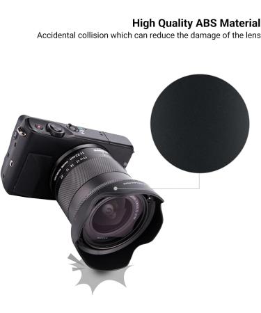 Reversible Lens Hood for Canon EF-M 11-22mm F4-5.6 is STM Lens | Compatible with EOS M6 Mark II, M200, M100, M50 | Replacement for Canon EW-60E - Buy Online on GoSupps.com