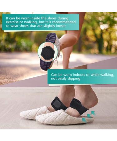 Foot Arch Support Sleeve - Adjustable Brace for Flat Feet High Arches & Heel Pain Relief - One Size Fits Most - 1 Pair - Buy Online on GoSupps.com