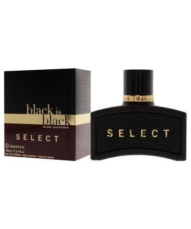 NuParfums Black is Black Select Pour Homme Eau De Toilette Spray 3.4 Ounce - Buy Online on GoSupps.com