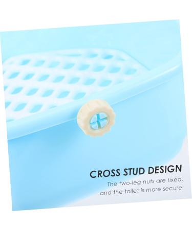 VANZACK Box Rabbit Toilet Bathtub Trays for Tub Bunny Stuff Hamster Potty Station Bunny Litter Pan Plastic 33X29.5X14CM Blue - Buy Online on GoSupps.com