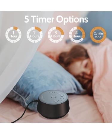 Black Color Noise Sound Machine | 25 Soothing Sounds | 32 Volume Levels | 5 Timers | Memory Function | Ideal for Home, Office, and Travel - Buy Online on GoSupps.com