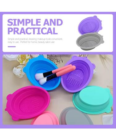 Housoutil 8 Pcs Makeup Brush Cleaning Pad Travel Makeup Brush Cleaner Mat Cosmetics Brush Mat Makeup Brush Cleaner Pad Brush Cleaning Bowl Brush Rinsing Bowl Tool Silica Gel Beauty Egg 14x11cmx4pcs Assorted Color 1x4pcs - Buy Online on GoSupps.com