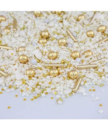 Buy Super Stranger Schickeria Gold Sugar Sprinkles (90g) | Edible Pearls for Cakes & Biscuits | EU Ingredients | No AZO Dyes - Buy Online on GoSupps.com