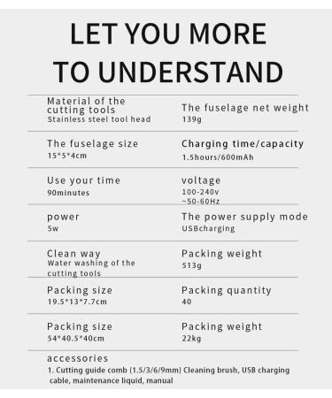 toothgeneric Hair Cutting Tool Electric Shaver Hairdresser USB Charging Oil Head Carving Electric Push Scissors Personalized Hairdresser Hairdresser Black - Buy Online on GoSupps.com