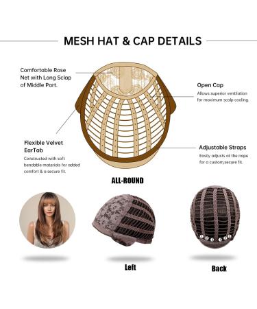 Allbell Colored Honey Brown Wigs for Women - Long Straight Layered Synthetic Wigs with Bangs | Shop 2127-2 Online - Buy Online on GoSupps.com