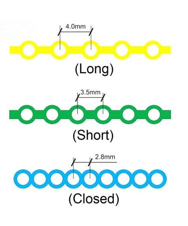 RZJZGZ 10 Pcs Dental Orthodontic Elastic Chain Power Chains Brace Orthodontic Spool Elastic Rubber Band(4.5M/PACK) (Long) - Buy Online on GoSupps.com