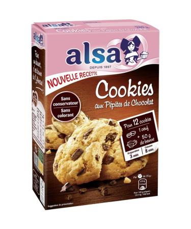 ALSA - Chocolate Chip Cookies Preparation 240G - Pack of 4 - Sold by the Pack