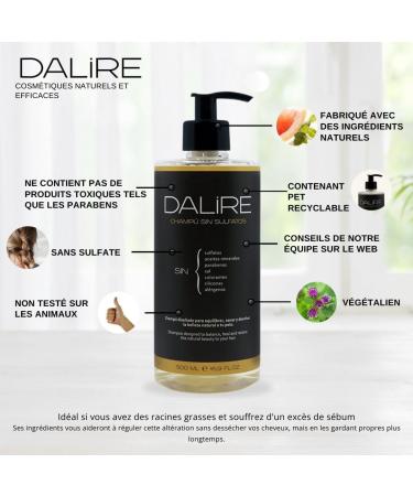 DALIRE CLASSIC BIO sulfate-free shampoo for oily hair keeps hair clean for several days with aloe vera and vitamin E - Buy Online on GoSupps.com