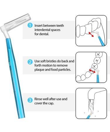 100 Pcs Interdental Toothpick Braces Brush with Refill Heads - Micro Tight Dental Picks for Teeth Cleaning - Disposable Oral Braces Toothbrush - Buy Online on GoSupps.com