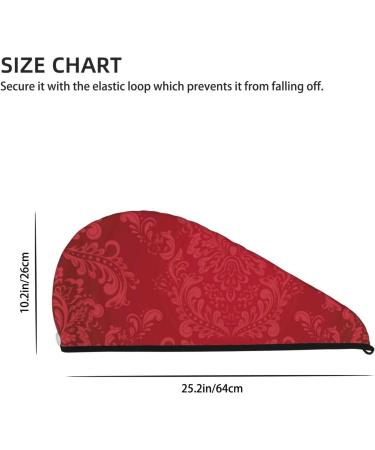 Vintage Burgundy Microfiber Hair Towel - Soft Super Absorbent Quick Dry Wrap for Long Curly & Thick Hair - Buy Online on GoSupps.com