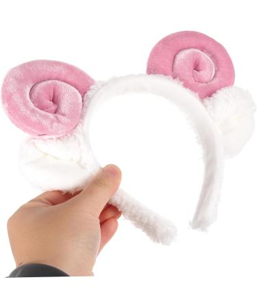 MUSISALY Headdress Head Bands Headbands Dress for Zoo Animal Headband Sheep Hair Band Christmas Head Bopper Hair Accessories for Spa Headband Wool Hat Man Fluffy 25.00X20.00X2.00CM Pink - Buy Online on GoSupps.com