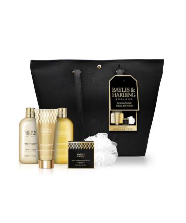 Baylis & Harding Sweet Mandarin & Grapefruit Signature Collection Luxury Weekend Tote Bag Travel Gift Set (Pack of 1) - Vegan Friendly Luxury Tote Bag Travel Gift Set
