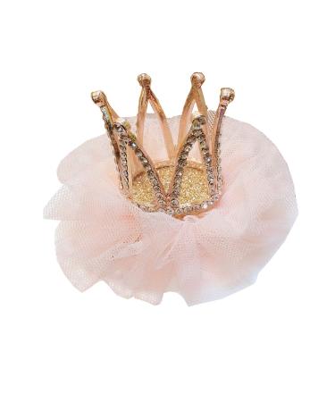Girl's Diamond Crown Hair Pin Princess Flower Hair Clips Rhinestone Crystal Tiara Kids Party Hair Accessory (3)