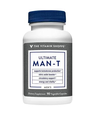 The Vitamin Shoppe Ultimate Testosterone - Supports Testosterone Production Boost Nitric Oxide Promotes Circulation and Promotes Energy & Stability (90 Veggie Caps)