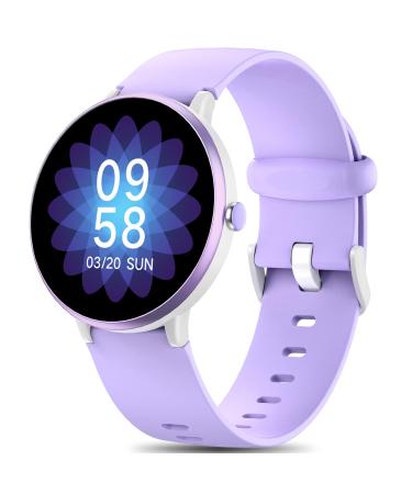 Digehot children smartwatch fitness bracelet tracker children IP68 waterproof activity tracker 19 sports modes pedometer heart rate knife gifts for children and adolescents (purple)