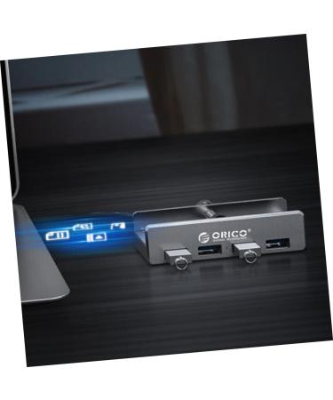 Beavorty 3-Pc USB 3.0 Hub with Power Supply Connector - 4-Port Charger Clips (Silver) - 8.9x4.6cm - International Shipping - Buy Online on GoSupps.com