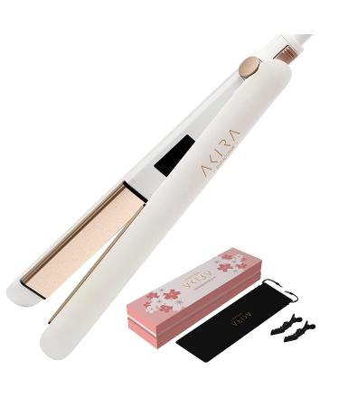 AKIRACOSME 2-in-1 Hair Straightener and Curler Professional Ceramic Ion Flat Iron | Adjustable Temp up to 450 F | 3D Floating Plates | Easy Styling for Straightening, Curling & Hair Protection - Buy Online on GoSupps.com