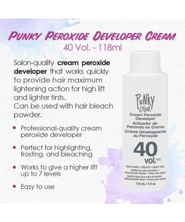 Punky Peroxide Cream Developer 40 Vol. 118ml - Medium Lift | Buy Online - Buy Online on GoSupps.com