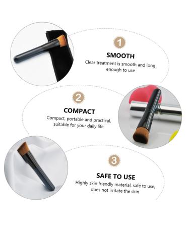Buy Inclined Flat Head Makeup Brush - Fluffy Blush & Foundation Brush | Portable Cosmetics Tool - Buy Online on GoSupps.com