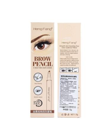 Waterproof Four-Tooth Fork Eyebrow Pencil - Dark Grey | Long-lasting Precision for Perfect Brows - Buy Online on GoSupps.com