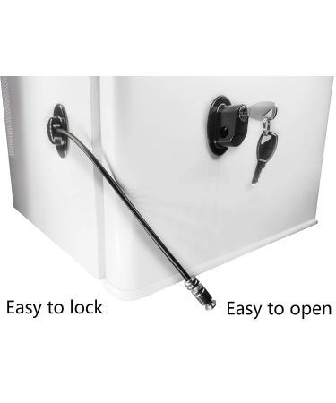 2 Pack Refrigerator Door Locks with 4 Keys | Child Safety Cabinet & File Drawer Lock | Freezer Door Lock by REZIPO - Black - Buy Online on GoSupps.com