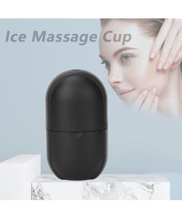 Reusable Cryo Cup for Ice Cream Sundaes & Muscle Relief | Freezable Massage Tool for Pain Sprains & Inflammation - Pure Black - Buy Online on GoSupps.com