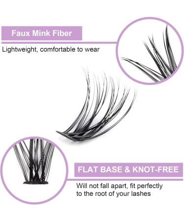 240pcs D Curl 40D 0.07 Cluster Eyelash Extensions | Soft Natural False Lashes DIY At-Home | 9-15mm Mix 40D-D-0.07 - Buy Online on GoSupps.com