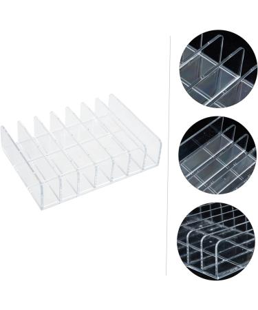 FRCOLOR Eyeshadow Organizer Makeup Holder With Compartments Transparent Makeup Organizer For Eyeshadow Powder Lipstick For Dressing Table Storage 17x125cm Transparent - Buy Online on GoSupps.com