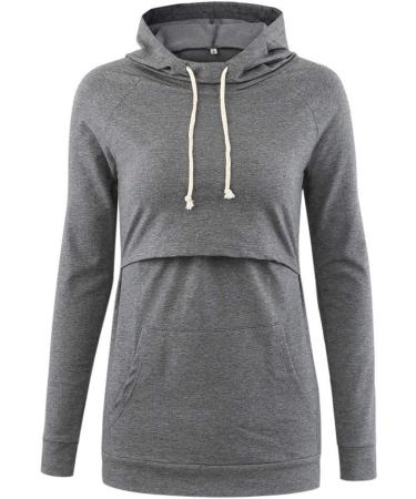 Love2Mi Nursing Shirt - Maternity Top Wrap Design, Layered, Stop Mat, A-grey, Size L - Buy Online on GoSupps.com