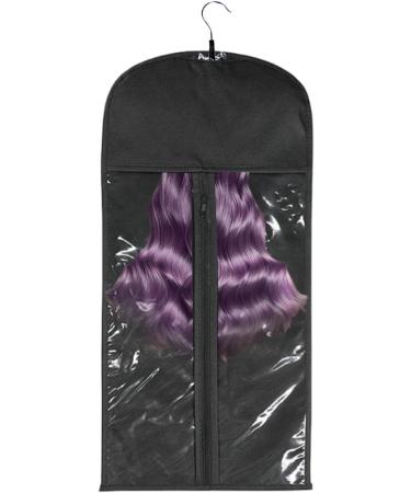 Wig Bag Hair Extension Holder Wig Storage Bag with Hanging Hanger Human Hair Wig Storage Bag Hair Storage Organizer for Multiple Wigs Portable Wig Travel Bag Style Hair Black - Buy Online on GoSupps.com