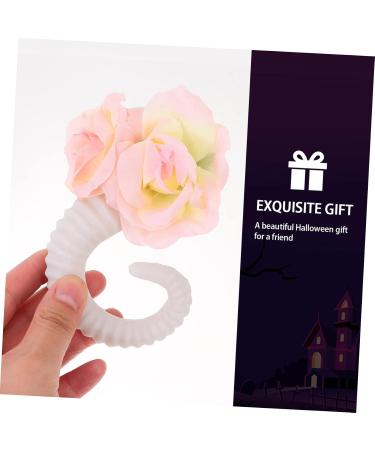ABOOFAN 5 Pairs Claw Hairpin Hair Clips Cosplay Rose Horn Hair Clip Cute Animal Cosplay Horn Clips for Hair Flower Hair Clips for Women Devil Horns Cotton Linen Bill Baby Girl White Demon - Buy Online on GoSupps.com