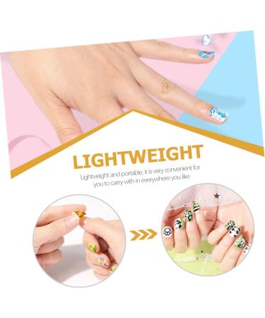 FOMIYES 1 Set Children's Nail Art Toys Nail Polish Kit Makeup for Kids Nails Diy Activity Kit Kids Nail Tip Fake Nails for Kids Children Nail Art Kit Plastic Accessories Toddler Flash - Buy Online on GoSupps.com