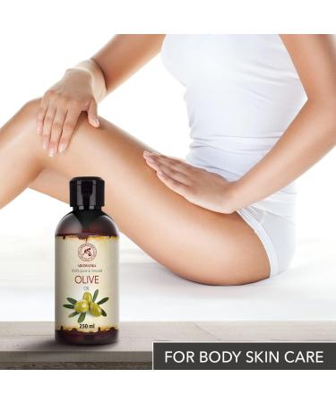 Pure Cold-Pressed Extra Virgin Olive Oil 250ml - Natural Carrier Oil for Skin Hair & Body Care - Ideal for Massage & Cosmetics - Buy Online on GoSupps.com