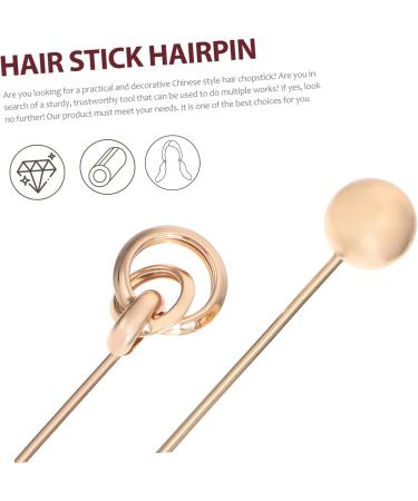 Beaupretty 2 Pieces Hair Pin Accessories Long For Elegant Classic Head Fork Alloy Sticks Hair Vintage Hair Pins French Chopsticks Thin Hanfu Simple Chinese Girls - Buy Online on GoSupps.com