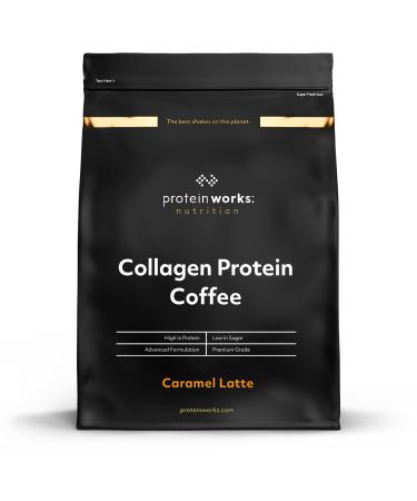 Protein Works Collagen Protein Coffee Bovine Collagen Powder Premium Hydrolyzed Collagen Caramel Latte 475g 19 Servings