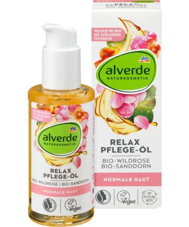 alverde Relax Natural Body Oil, Wild Rose, Sea Buckthorn, 1 x 100 ml