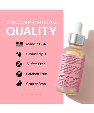 Hyaluronic Acid Serum for Face - Hydrating Pure Formula for Enhanced Skin Texture - 1oz - Buy Online on GoSupps.com