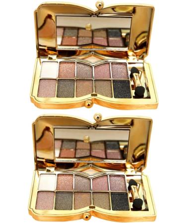 FOMIYES 2pcs Flash Mirror # Glitter with Makeup and Eyeshadow Brush Colorful Shadow Colors Eye 1 count (Pack of 1) As Shownx2pcs - Buy Online on GoSupps.com
