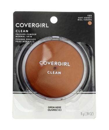 CoverGirl Clean Pressed Powder  Soft Honey 155  0.39 oz (1 Pack)