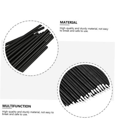 PLAFOPE 100pcs Disposable Eyeliner Makeup Eye Stick Gloss Wand Cosmetic Eye Wands Black Artificial Fiber - Buy Online on GoSupps.com