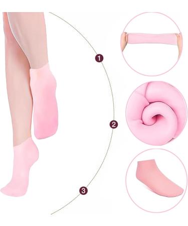 2 Pairs Silicone Socks for Women Moisturizing Socks Silicone Pedicure Socks Anti-Slip Silicone Socks for Repairing Cracked Heel Dry Feet Moisturizing Feet and Softening Rough Skin - Buy Online on GoSupps.com