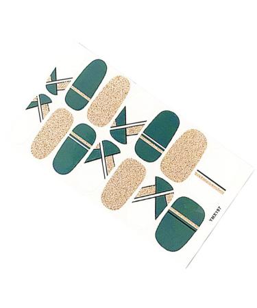 dijiusidy Nail Art Stickers Self-Adhesive Fingernail Decal with Strap Glue DIY Art Decor Full Cover Manicure Kits for Women Girls YMX197
