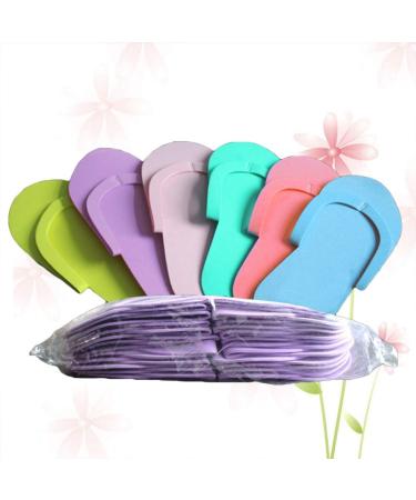 Artibetter Disposable Foam Pedicure Slippers - 36 Pairs Multi Color Flip Flops for Salon Nail Spa Guests - Portable Travel Supplies - Buy Online on GoSupps.com