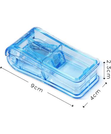 Pill Cutter Set - Opret Pill Splitter for Small & Large Pills - Cut in Half or Quarter - Blue & Black - Ideal for Tablet Vitamin Medicine - Buy Online on GoSupps.com