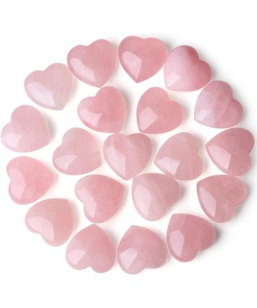 XIANNVXI 15 Pcs Rose Quartz Crystal Heart Stones Set for Reiki Healing - Natural Love Gemstones - Buy Online on GoSupps.com