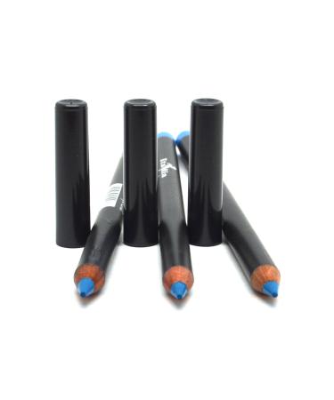 Italia 1006 Neon Blue Ultra Fine Eye Liner Pencil Lip Eyeliner Set - 3 Pcs with Free Zip Bag - Buy Online on GoSupps.com