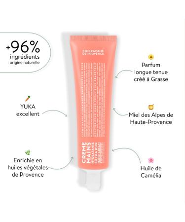 Compagnie De Provence Hand Cream 100ml - Nourishing Pink Grapefruit Scent | International Shipping Available - Buy Online on GoSupps.com