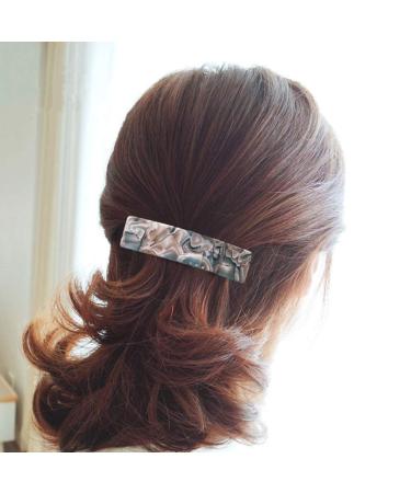 3 Pcs Tortoise Cellulose Acetate Hair Barrettes - Pink & Pastel Marble French Clips - Buy Online on GoSupps.com