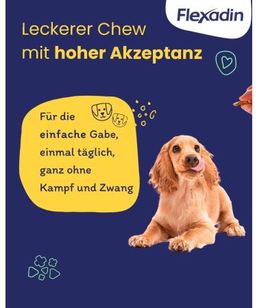 FLEXADIN Adult Dog | For healthy joints in adult dogs | With undenatured type II collagen - 2-month pack - Buy Online on GoSupps.com