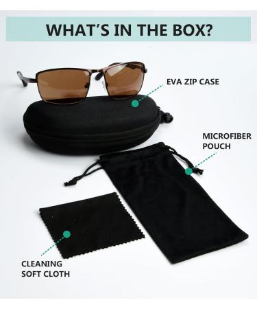 Eyekepper Bifocal Sunglasses - Outdoor Reading Glasses for Men - Brown 1.50 Sun Readers - Buy Online on GoSupps.com